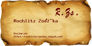 Rochlitz Zsóka névjegykártya